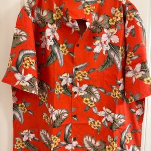 Aloha Republic Hawaiian Men's Short Sleeve Shirt Big and Tall--Size 3XL